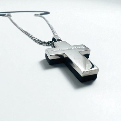 EMPORIO ARMANI 2WAY クロス 十字架 ネックレス シルバー Silver 925 レザー