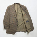 BURBERRY Gun Club Check Tweed Jacket, 2B Tailored Medium, Brown Wool