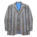 Vintage 80s Blazer Mr. Rough Rider × BROADHEAD &amp; GRAVES 80s Jacquard 2B Tailored Jacket M Multi Stripe