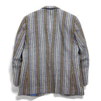 Vintage 80s Blazer Mr. Rough Rider × BROADHEAD &amp; GRAVES 80s Jacquard 2B Tailored Jacket M Multi Stripe