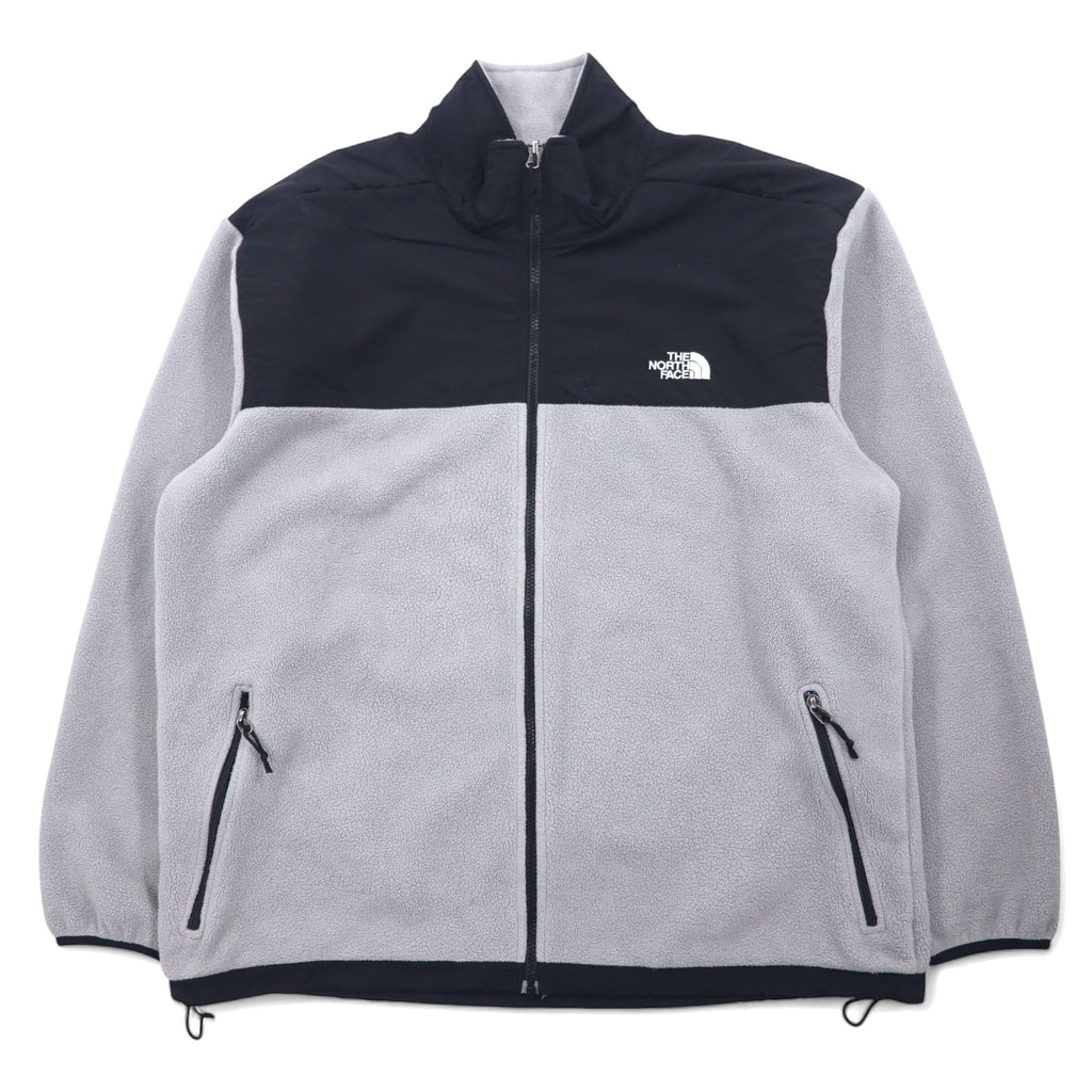 日本然リトテ-古着オンライン-THE NORTH FACE デナリジャケット フリースジャケット XL グレー ポリエステル ロゴ刺繍-THE NORTH FACE Denali jacket fleece jacket XL gray polyester logo embroidery