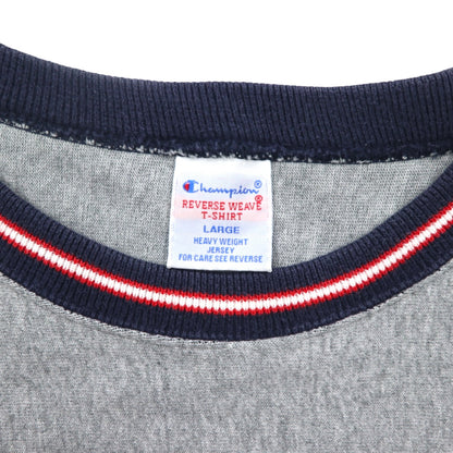 Champion リバースウィーブ REVERSE WEAVE リブライン ロングスリーブ Tシャツ L グレー C8-L422