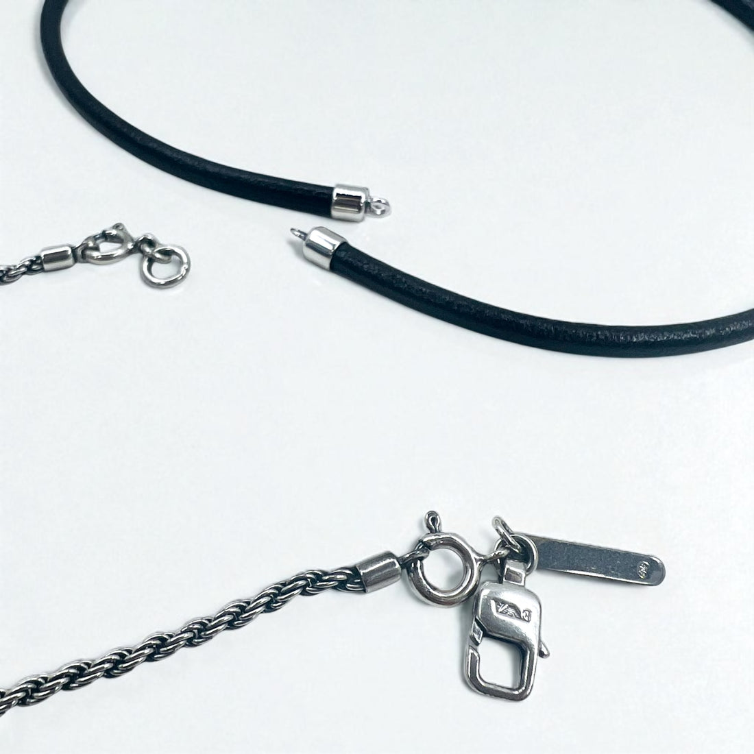 EMPORIO ARMANI 2WAY クロス 十字架 ネックレス シルバー Silver 925 レザー
