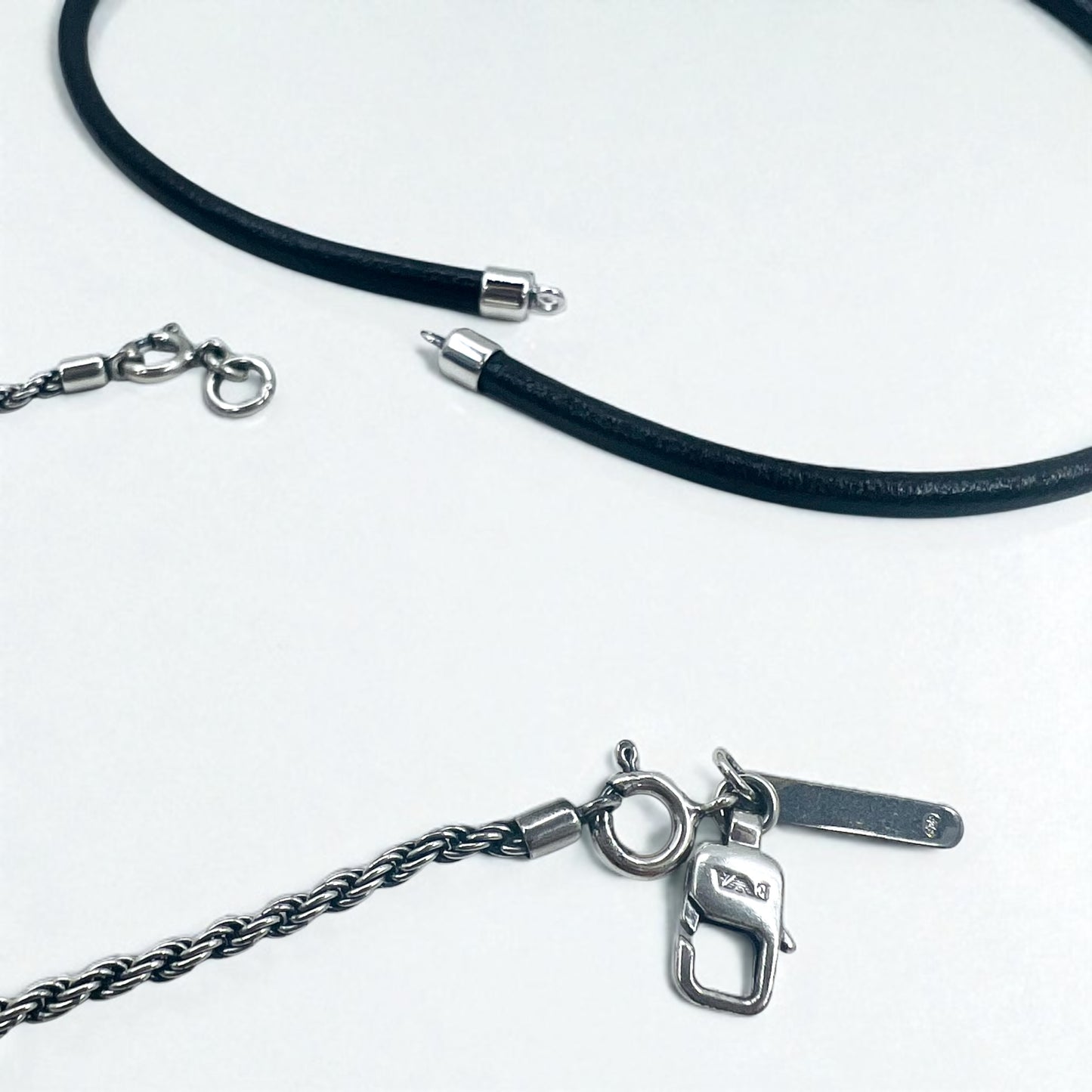 EMPORIO ARMANI 2WAY クロス 十字架 ネックレス シルバー Silver 925 レザー