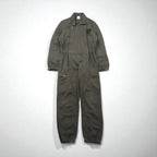 Vintage 80s France Made Jumpsuit J.VEYRIER 80年代 オールインワン つなぎ M カーキ ミリタリー