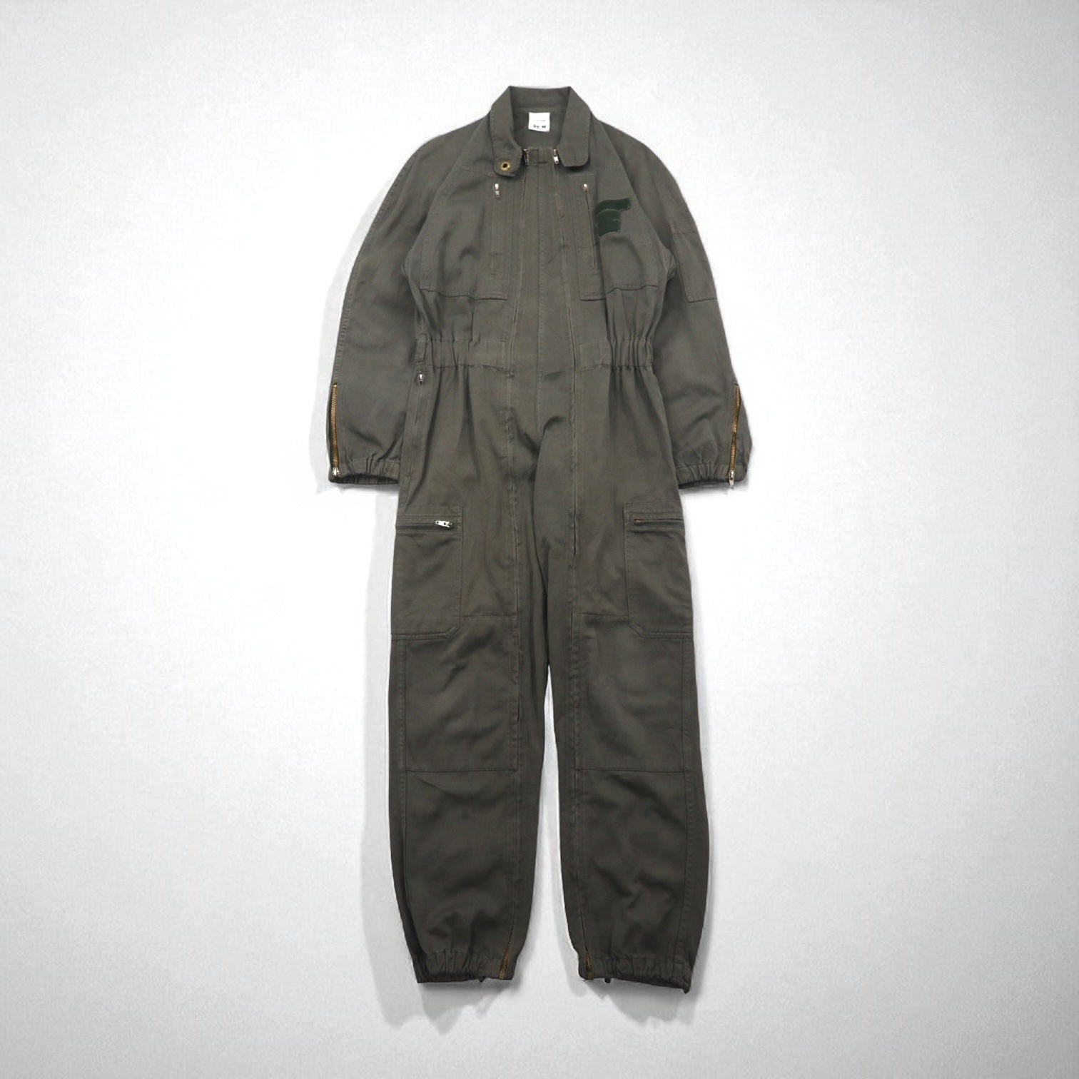 Vintage 80s France Made Jumpsuit by J.VEYRIER, 80s All-in-One Jumpsuit, Size M, Khaki, Military Style