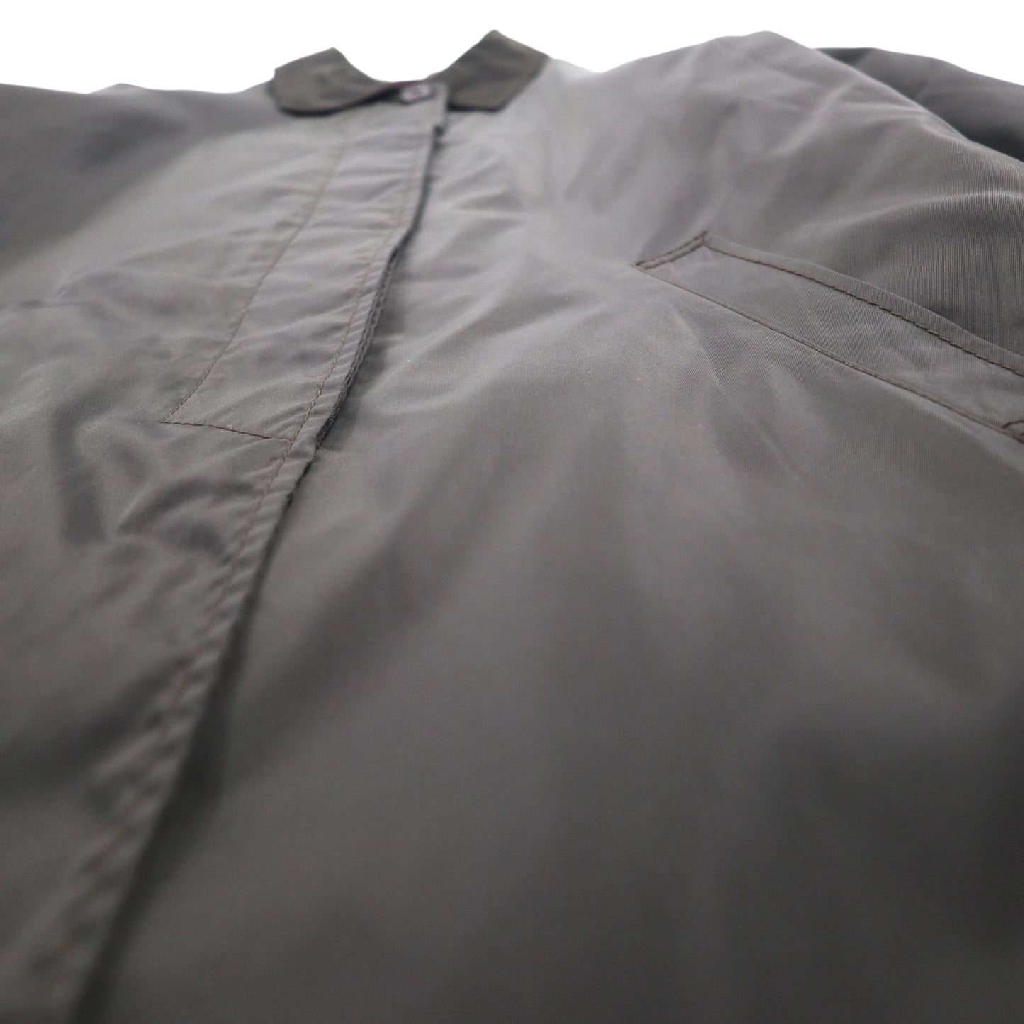 PRADA イタリア製 バルマカーン ナイロン ステンカラーコート S ダークブラウン 比翼