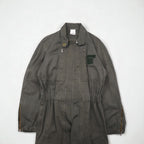 Vintage 80s France Made Jumpsuit J.VEYRIER 80年代 オールインワン つなぎ M カーキ ミリタリー