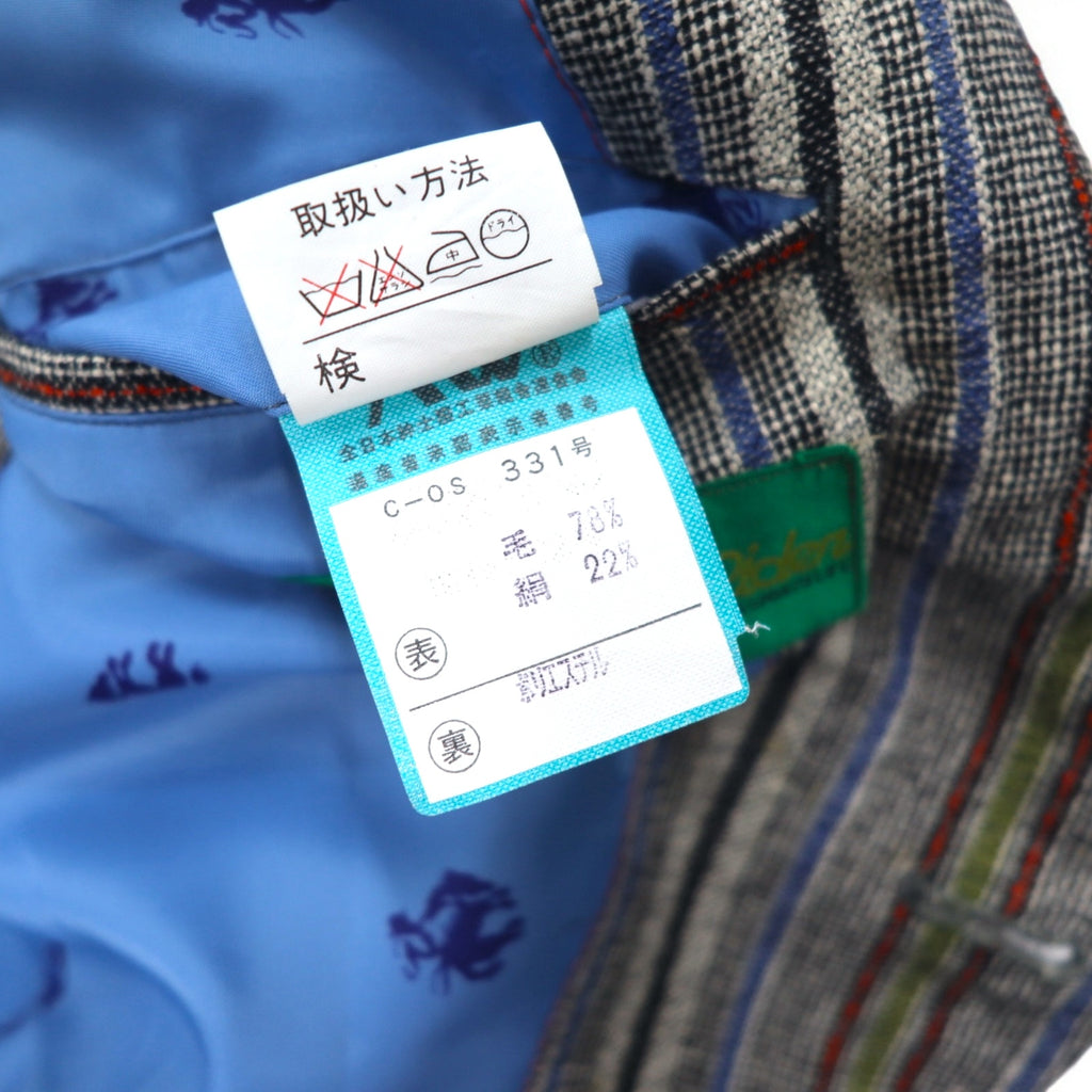 Vintage 80s Blazer Mr. Rough Rider × BROADHEAD &amp; GRAVES 80s Jacquard 2B Tailored Jacket M Multi Stripe