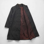 PRADA イタリア製 バルマカーン ナイロン ステンカラーコート S ダークブラウン 比翼