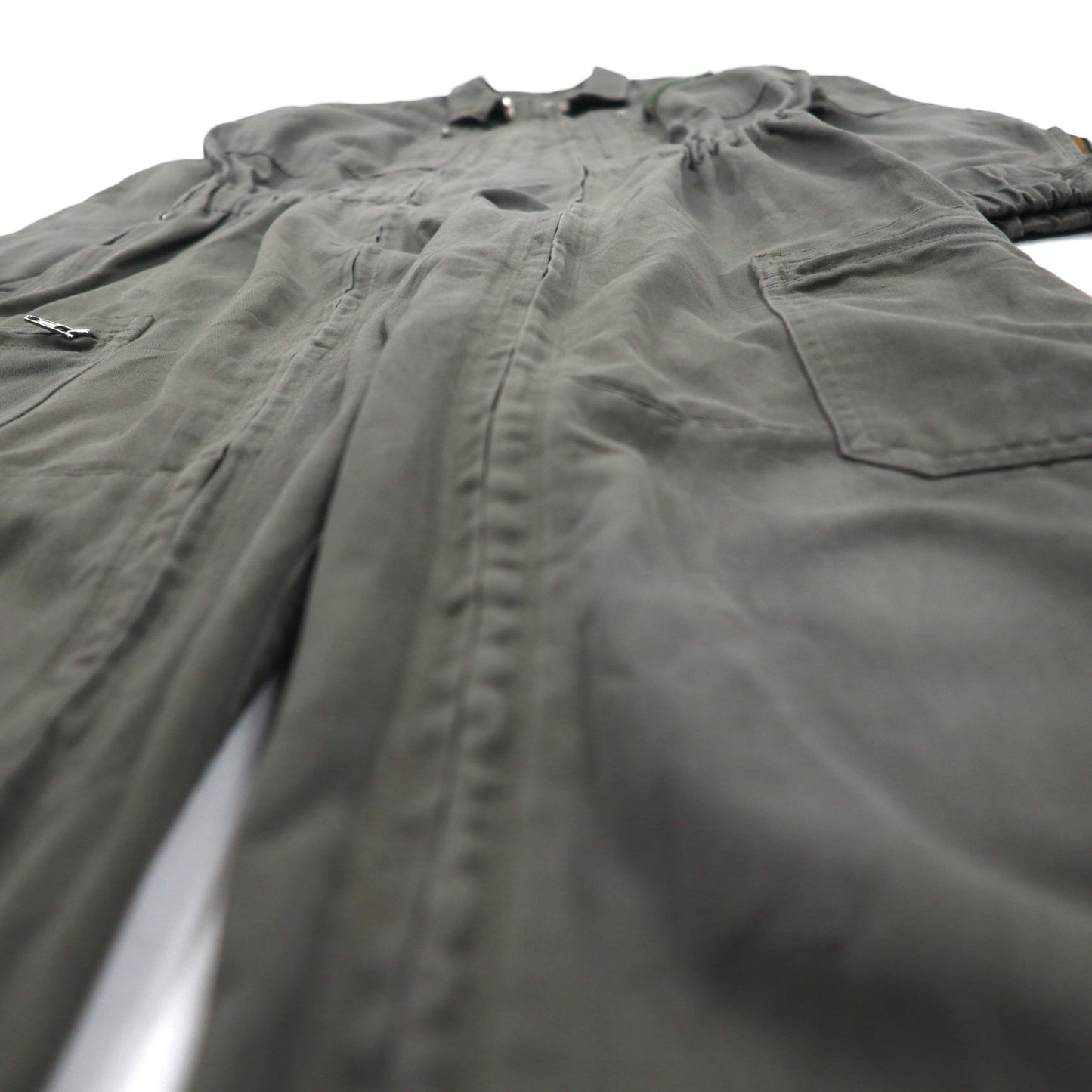 Vintage 80s France Made Jumpsuit by J.VEYRIER, 80s All-in-One Jumpsuit, Size M, Khaki, Military Style