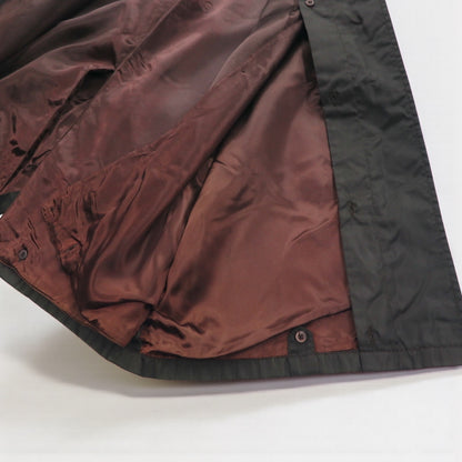 PRADA イタリア製 バルマカーン ナイロン ステンカラーコート S ダークブラウン 比翼