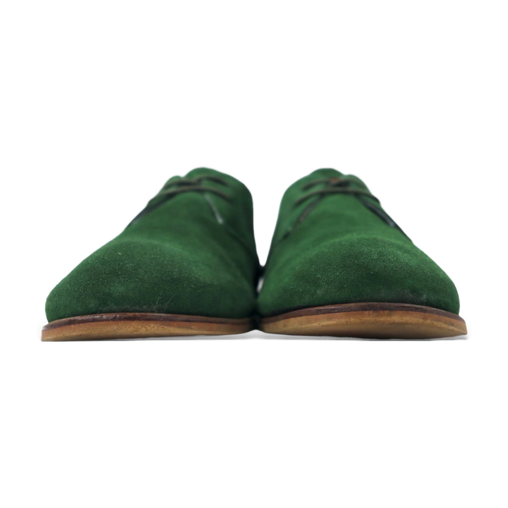 TOMMY HILFIGER Suede Derby Shoes Dress Shoes 27.5cm Green Leather Plain Toe ADAM 2A