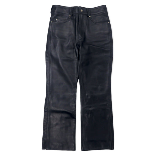 日本然リトテ-古着オンライン-HARLEY DAVIDSON レザーパンツ 31 ブラック 牛革 ジッパーフライ 98146BC-Harley Davidson Leather Pants 31 Black Cowhide Zipper Fly 98146BC