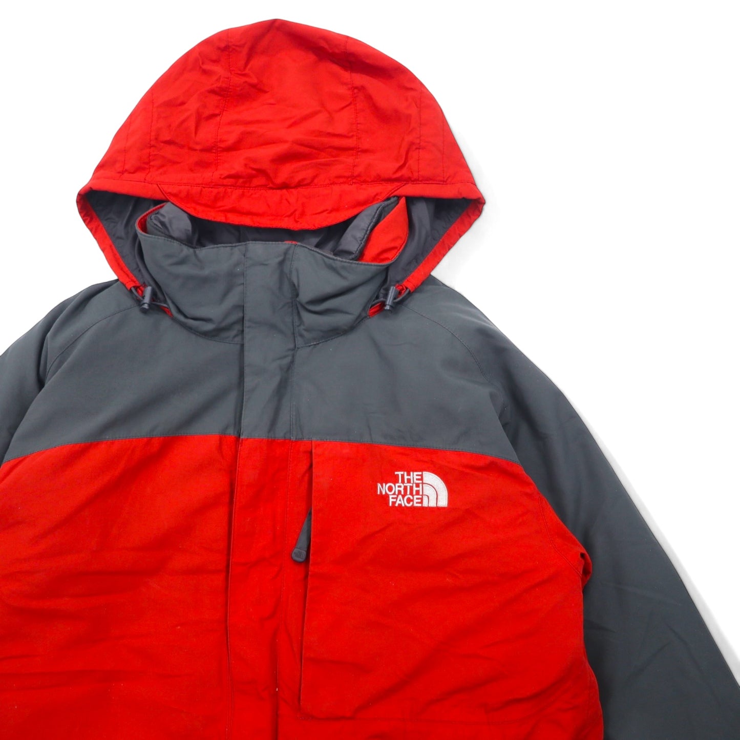 THE NORTH FACE 3WAY マウンテンパーカー M レッド ポリエステル Hyvent ハイベント 防水 ライナー着脱式 ダブルジップ