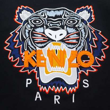 KENZO タイガー エンブロイダリー スウェット S ブラック ロゴ刺繍 F955SW0014X9 ポルトガル製