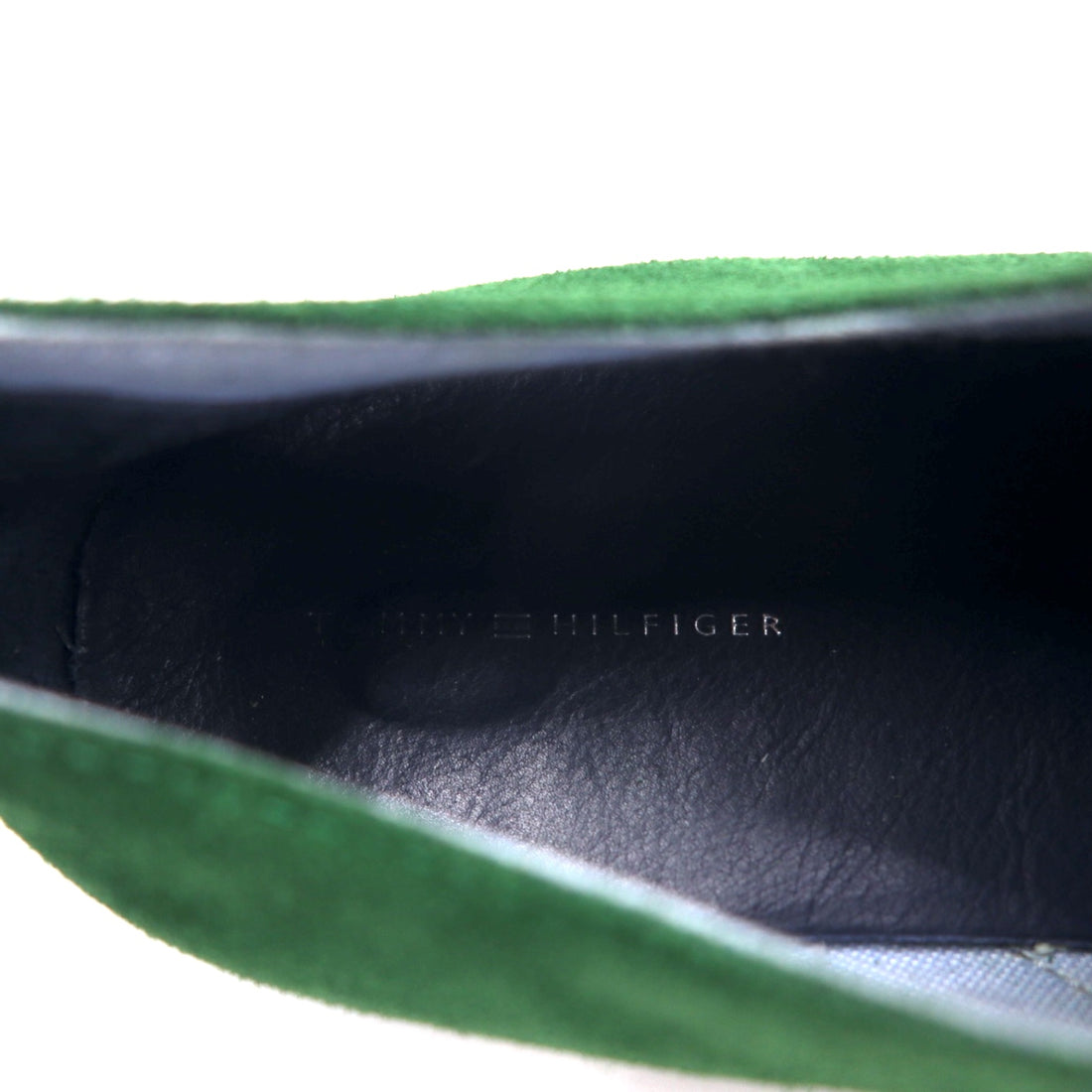 TOMMY HILFIGER Suede Derby Shoes Dress Shoes 27.5cm Green Leather Plain Toe ADAM 2A