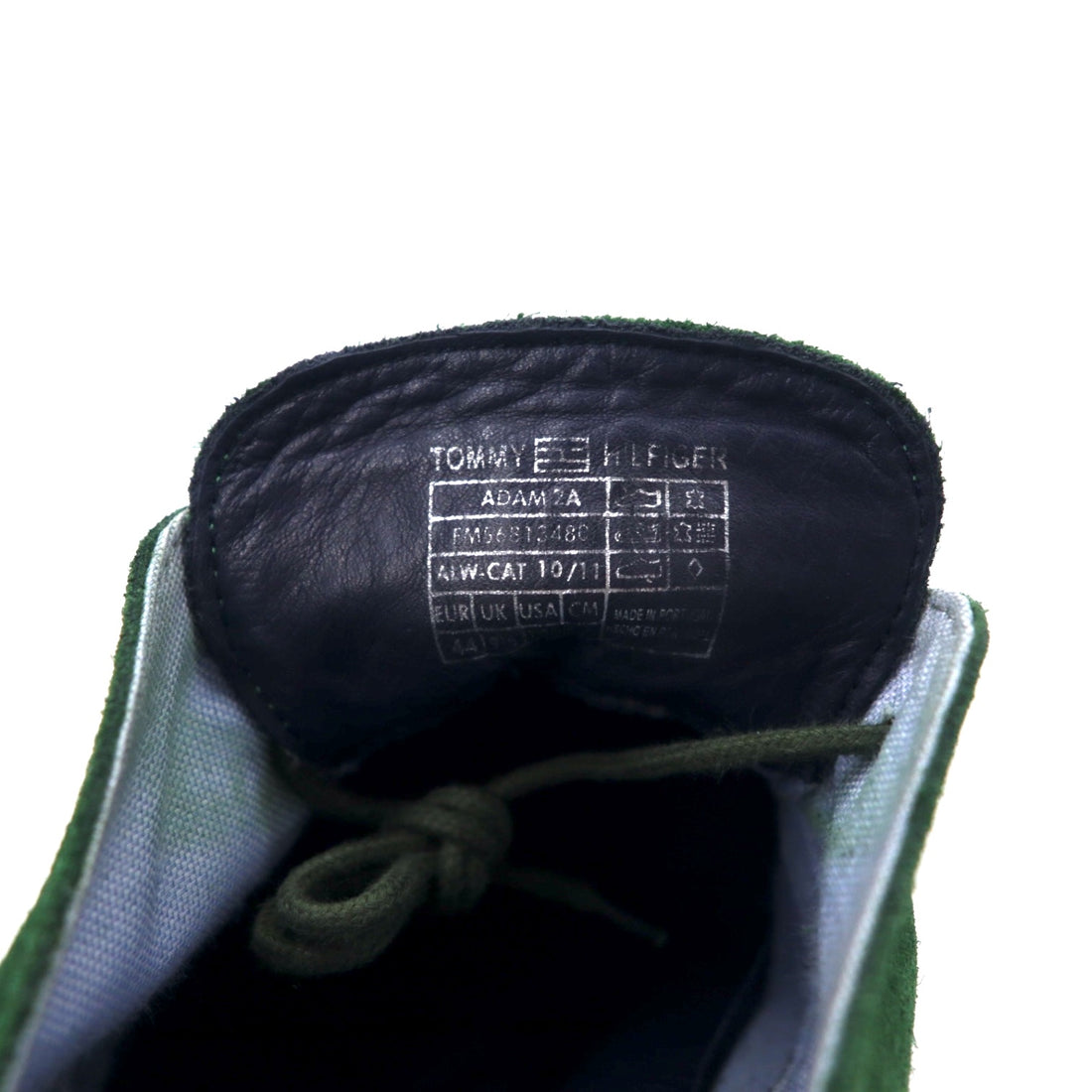 TOMMY HILFIGER Suede Derby Shoes Dress Shoes 27.5cm Green Leather Plain Toe ADAM 2A