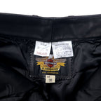 HARLEY DAVIDSON レザーパンツ 31 ブラック 牛革 ジッパーフライ 98146BC