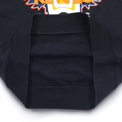 KENZO タイガー エンブロイダリー スウェット S ブラック ロゴ刺繍 F955SW0014X9 ポルトガル製