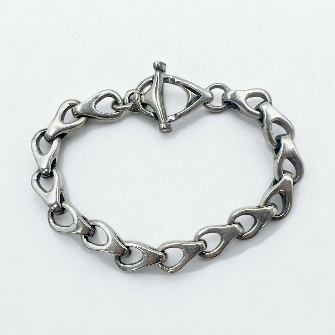 Vintage Silver Chain Bracelet ヴィンテージ シルバー ボリューム チェーン トグル ブレスレット 925