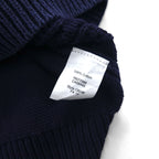 J.CREW フィッシャーマン アラン ニット セーター M ネイビー ローゲージ ケーブル編み