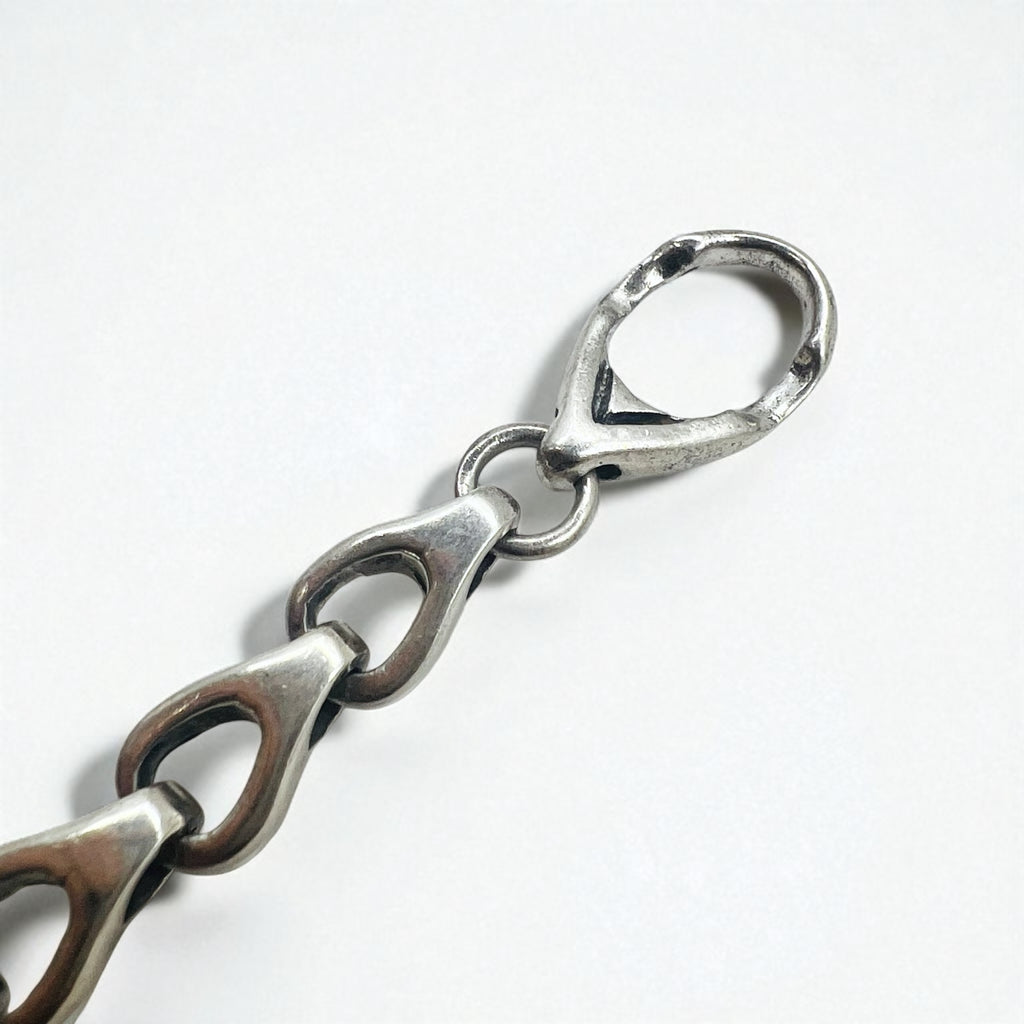 Vintage Silver Chain Bracelet Vintage Silver Volume Chain Toggle Bracelet 925