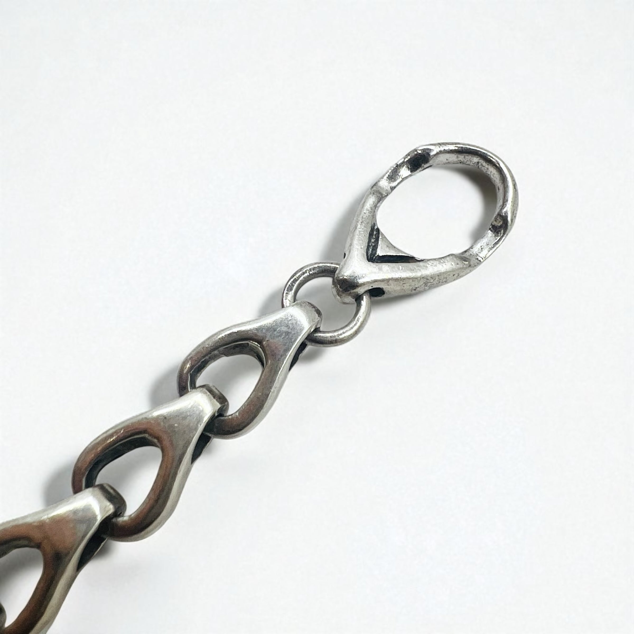Vintage Silver Chain Bracelet Vintage Silver Volume Chain Toggle Bracelet 925