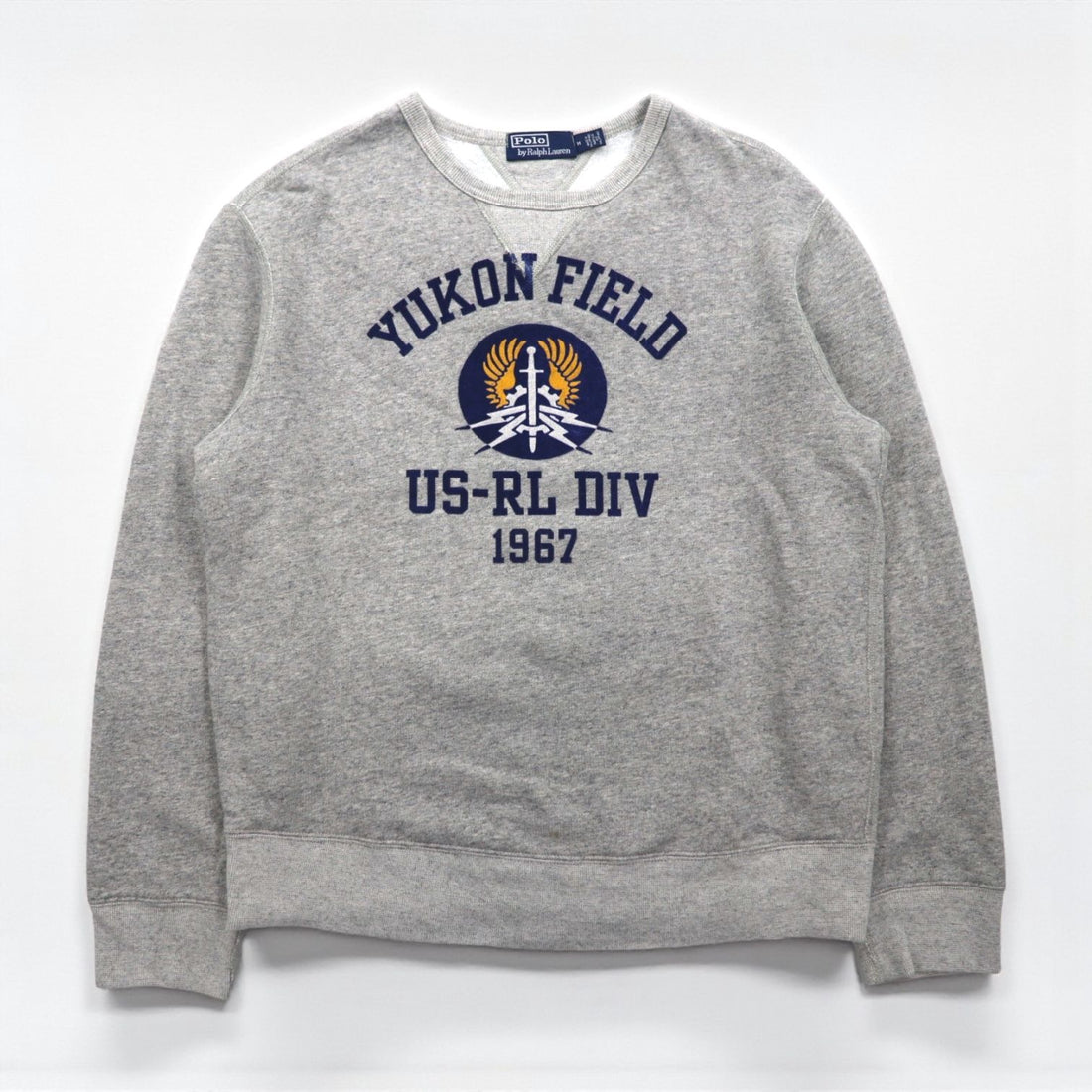 Polo Ralph Lauren Vintage Fit Sweatshirt, Medium, Gray, Yukon Field, US-RL Division, 1967