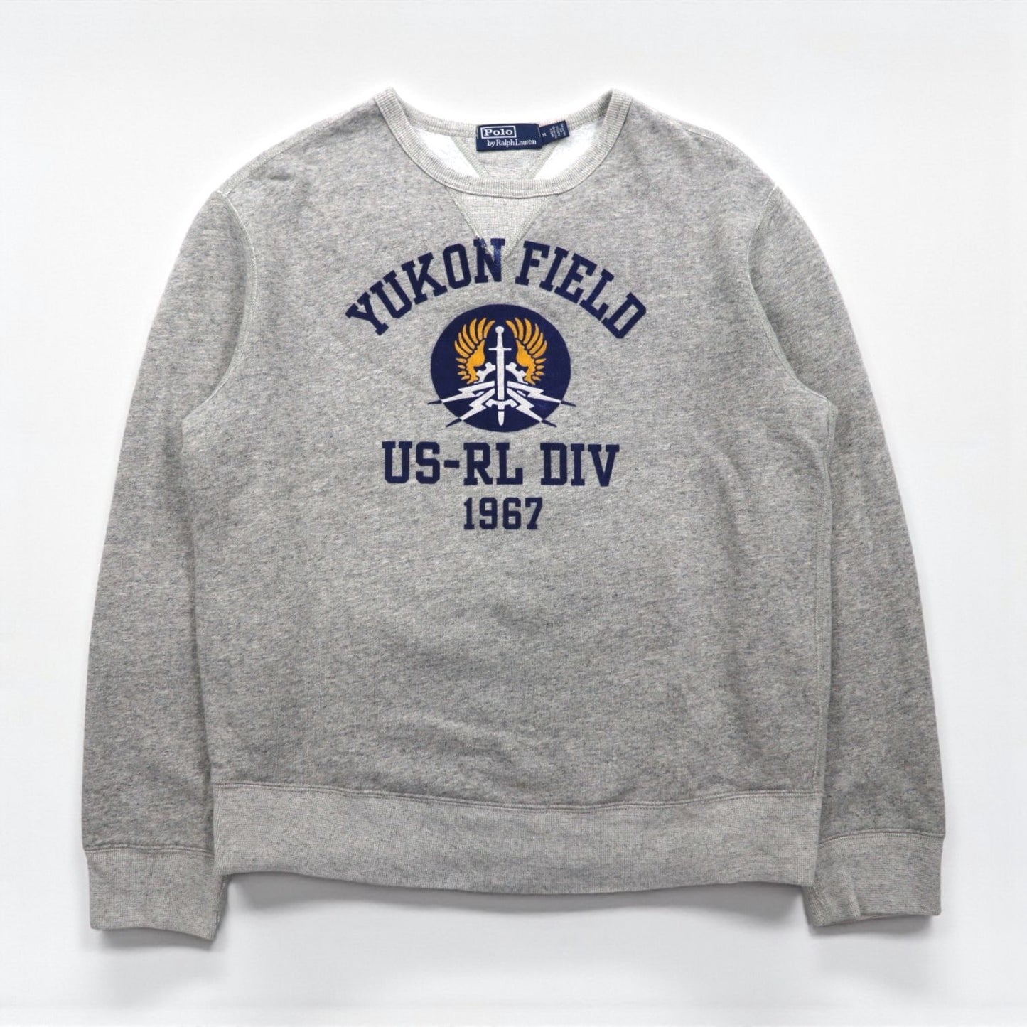 Polo Ralph Lauren ヴィンテージフィット スウェット トレーナー M グレー YUKON FIELD US-RL DIV 1967