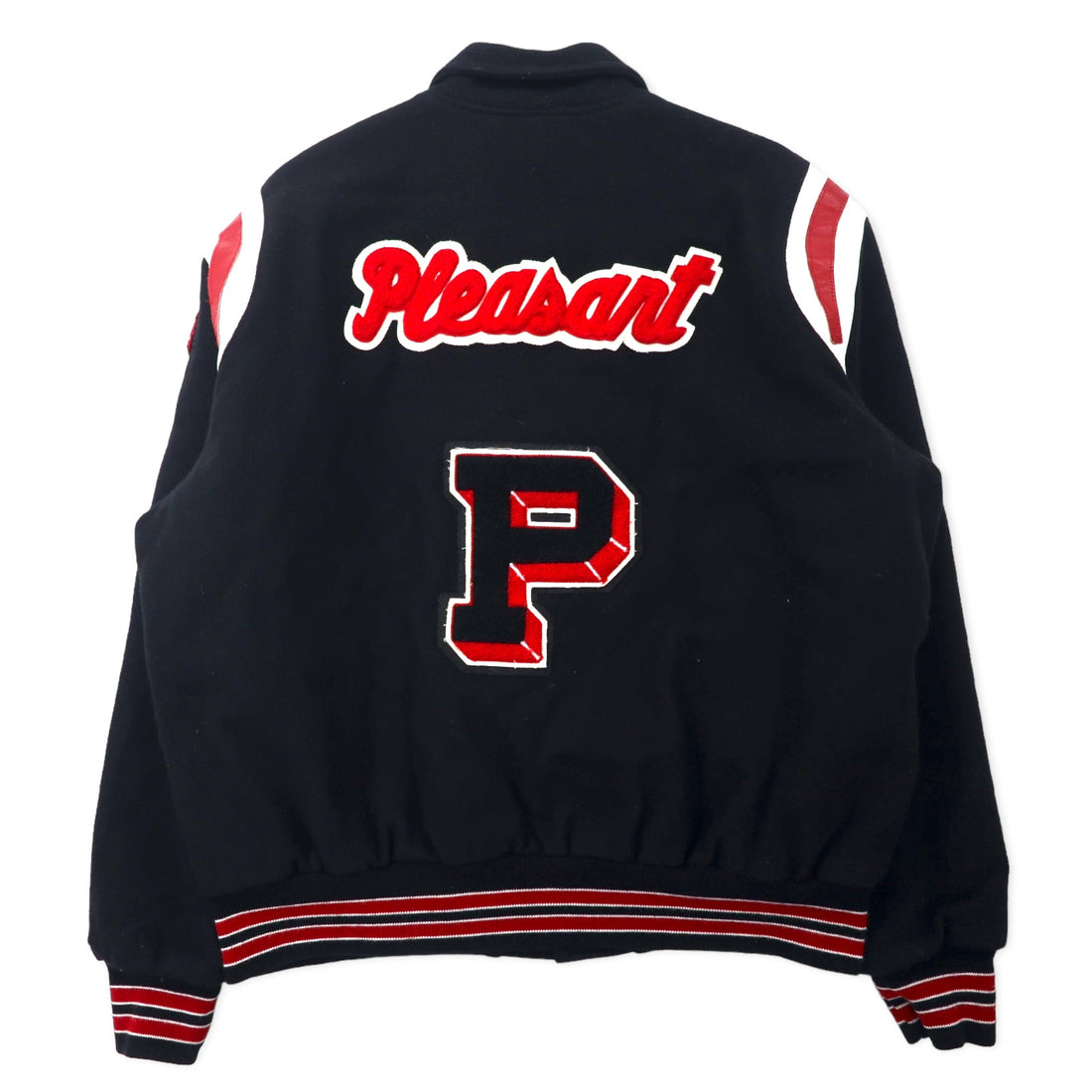 Gem SPORTSWEAR Made in USA 90's Stadium Jumper XXL Black Wool Quilted Liner Patch Big Size