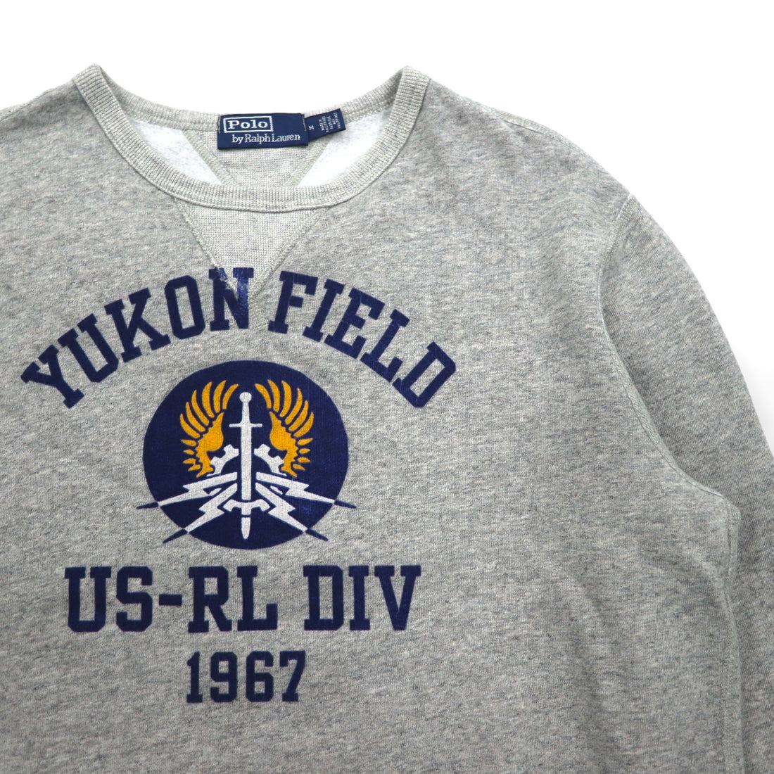 Polo Ralph Lauren Vintage Fit Sweatshirt, Medium, Gray, Yukon Field, US-RL Division, 1967