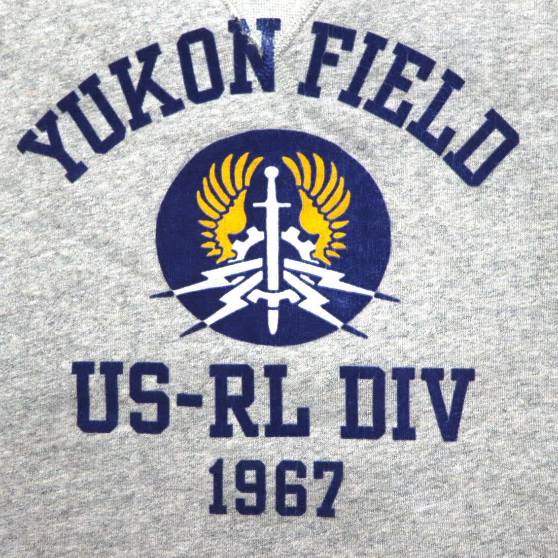 Polo Ralph Lauren Vintage Fit Sweatshirt, Medium, Gray, Yukon Field, US-RL Division, 1967