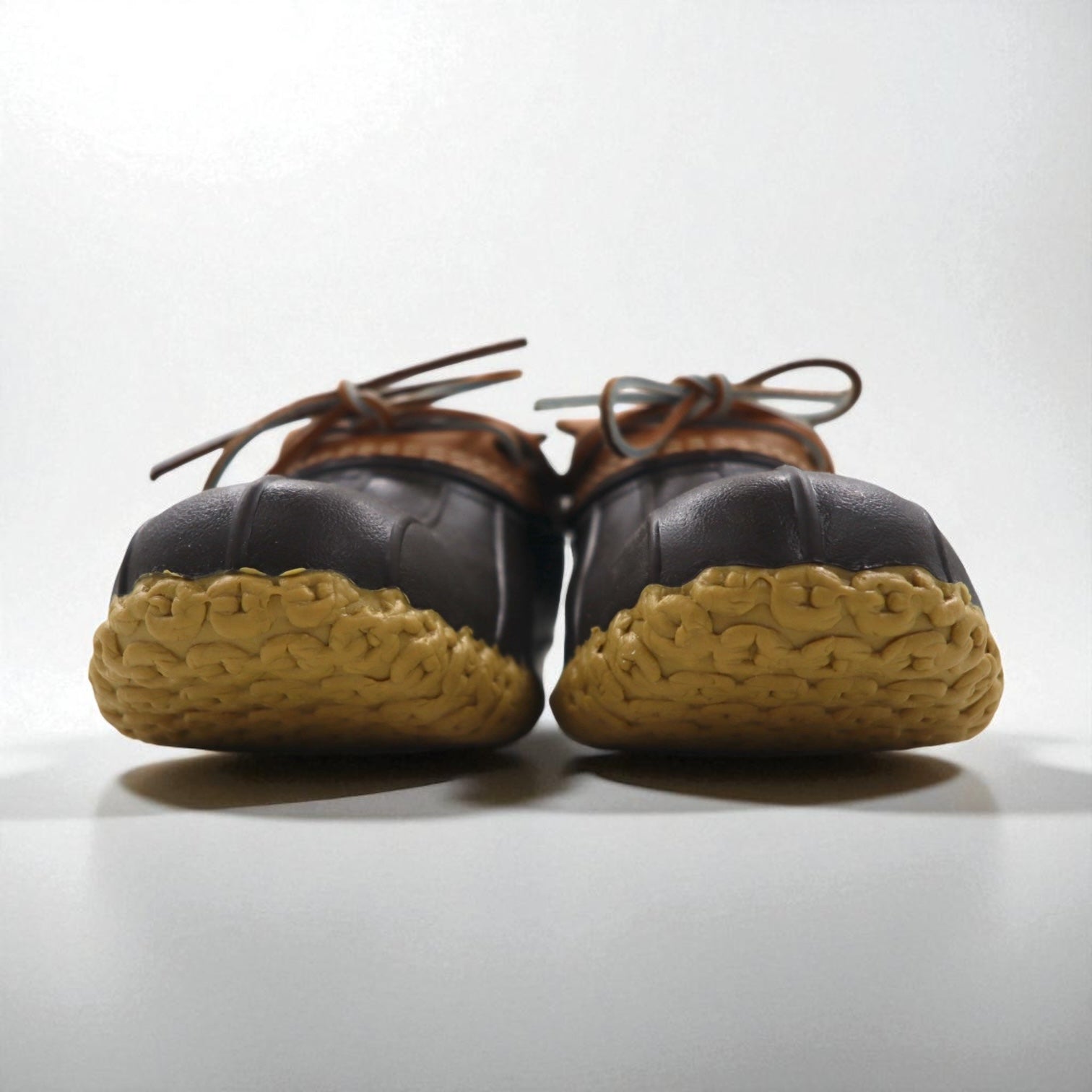 LLBean Bean Boots, a rubber moccasin made in the USA, size 27cm, leather, rubber, and gum sole, 175067, unused.