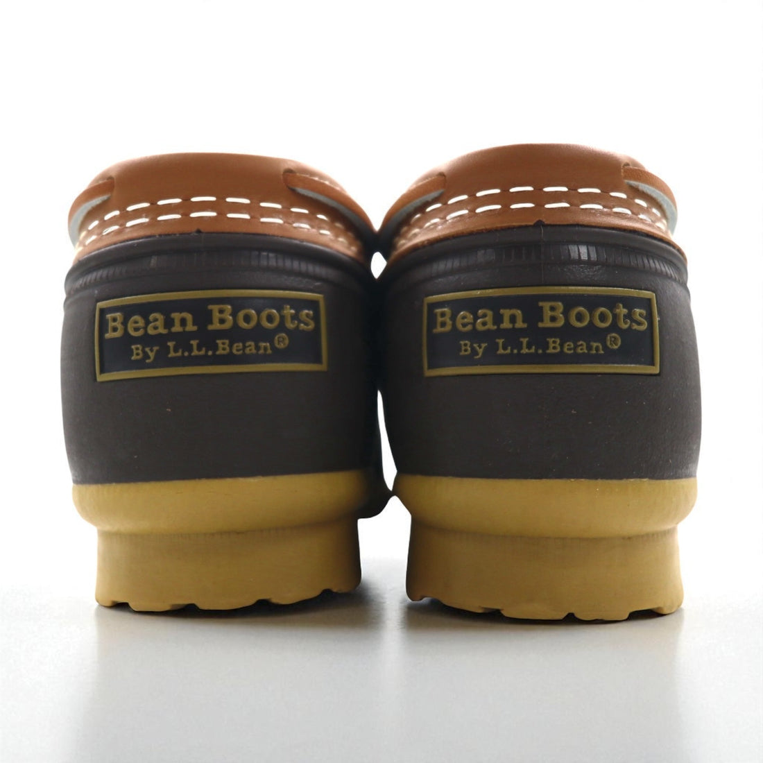LLBean Bean Boots, a rubber moccasin made in the USA, size 27cm, leather, rubber, and gum sole, 175067, unused.
