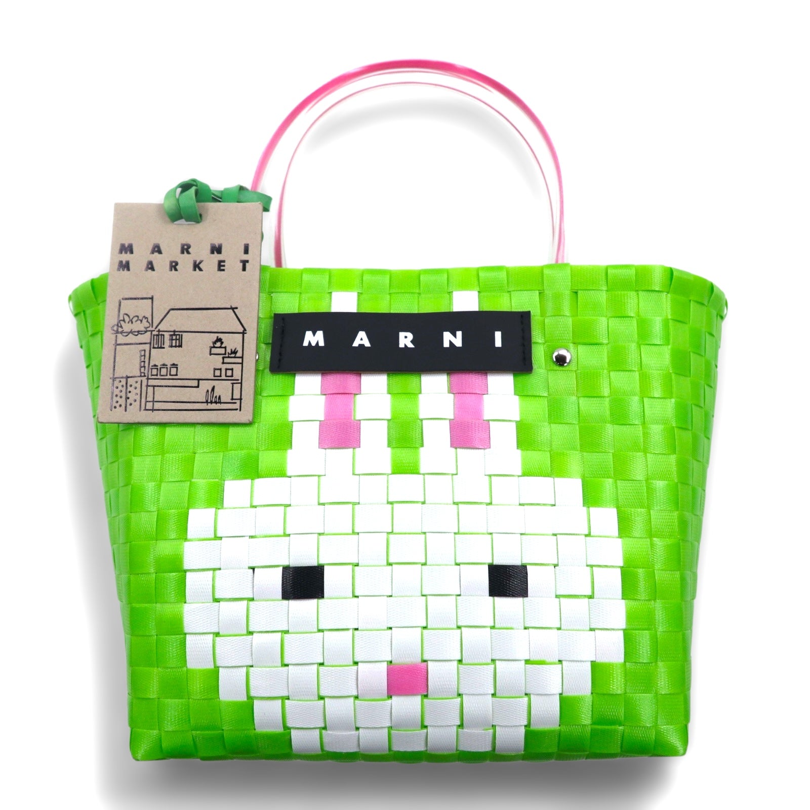 MARNI Flower Cafe Handbag FLOWER CAFE Animal Rabbit Mini Basket Bag
