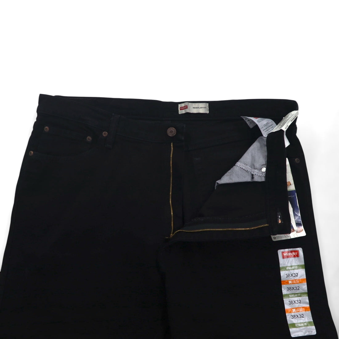 Wrangler Black Denim Pants Jeans L Regular Fit Unused