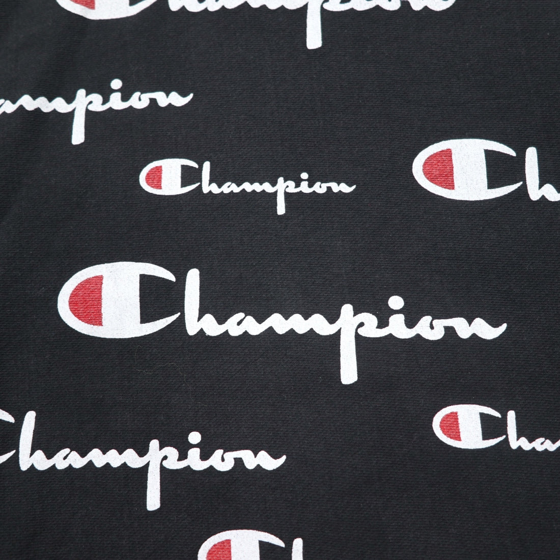 Champion Reverse Weave Sweatshirt 3XL Black Script Logo All-over Print Blue Single Tag Reissue