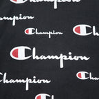 Champion Reverse Weave Sweatshirt 3XL Black Script Logo All-over Print Blue Single Tag Reissue