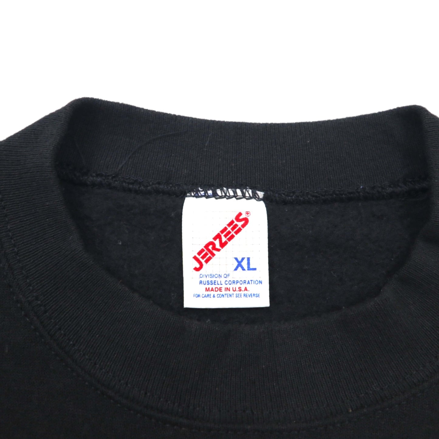 JERZEES 80年代 USA製 スウェット XL ブラック コットン 裏起毛 SUSQUENA CHAPTER F.M.C.A.