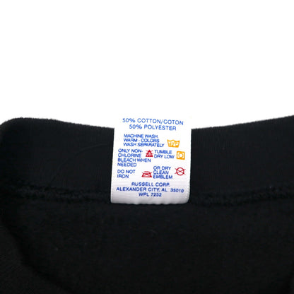 JERZEES 80年代 USA製 スウェット XL ブラック コットン 裏起毛 SUSQUENA CHAPTER F.M.C.A.