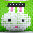 MARNI Flower Cafe Handbag FLOWER CAFE Animal Rabbit Mini Basket Bag