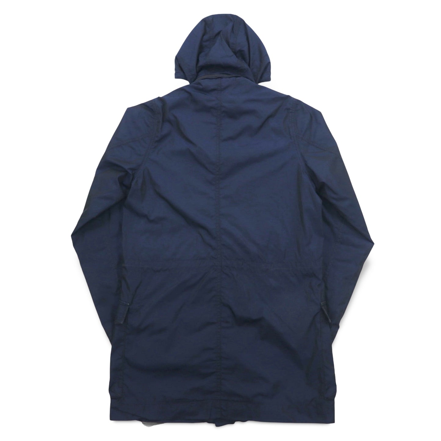 TOMMY HILFIGER 00年代 モッズコート フィールドパーカー S ドローコード フード着脱式 ダブルジップ