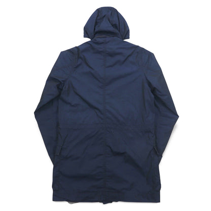 TOMMY HILFIGER 00年代 モッズコート フィールドパーカー S ドローコード フード着脱式 ダブルジップ