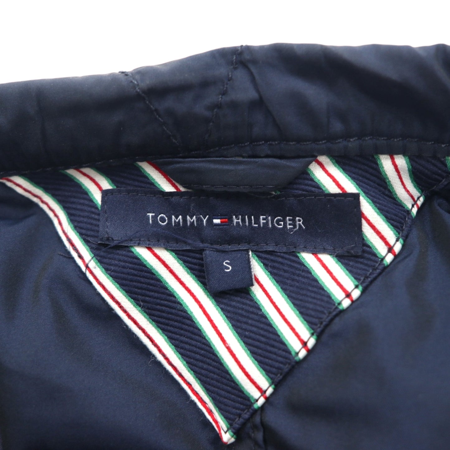 TOMMY HILFIGER 00年代 モッズコート フィールドパーカー S ドローコード フード着脱式 ダブルジップ