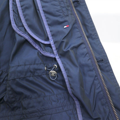 TOMMY HILFIGER 00年代 モッズコート フィールドパーカー S ドローコード フード着脱式 ダブルジップ