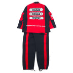 90s INFINITY SPORT Sweat Set Up Jersey FREE Red Cotton Drawcord