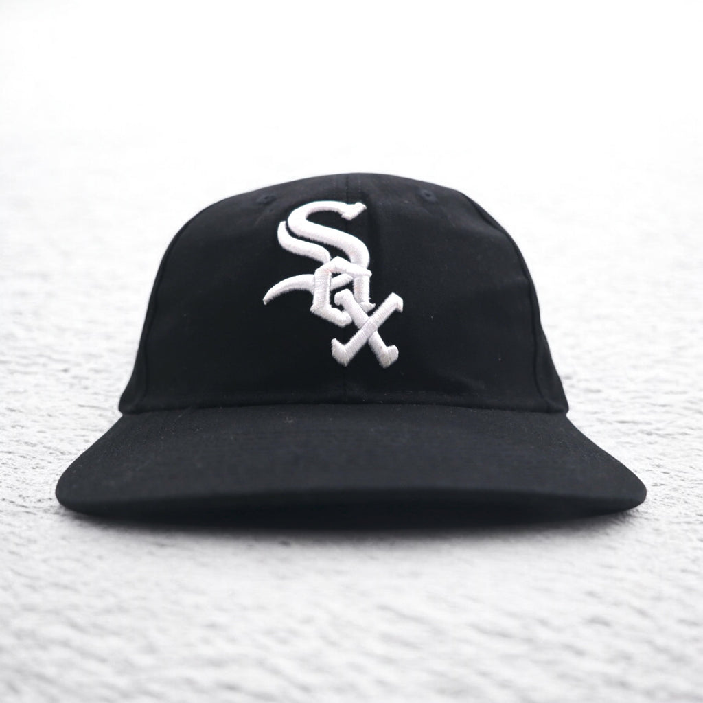 MLB White Sox Baseball Cap FREE Velcro Black OC SPORTS Chicago White Sox