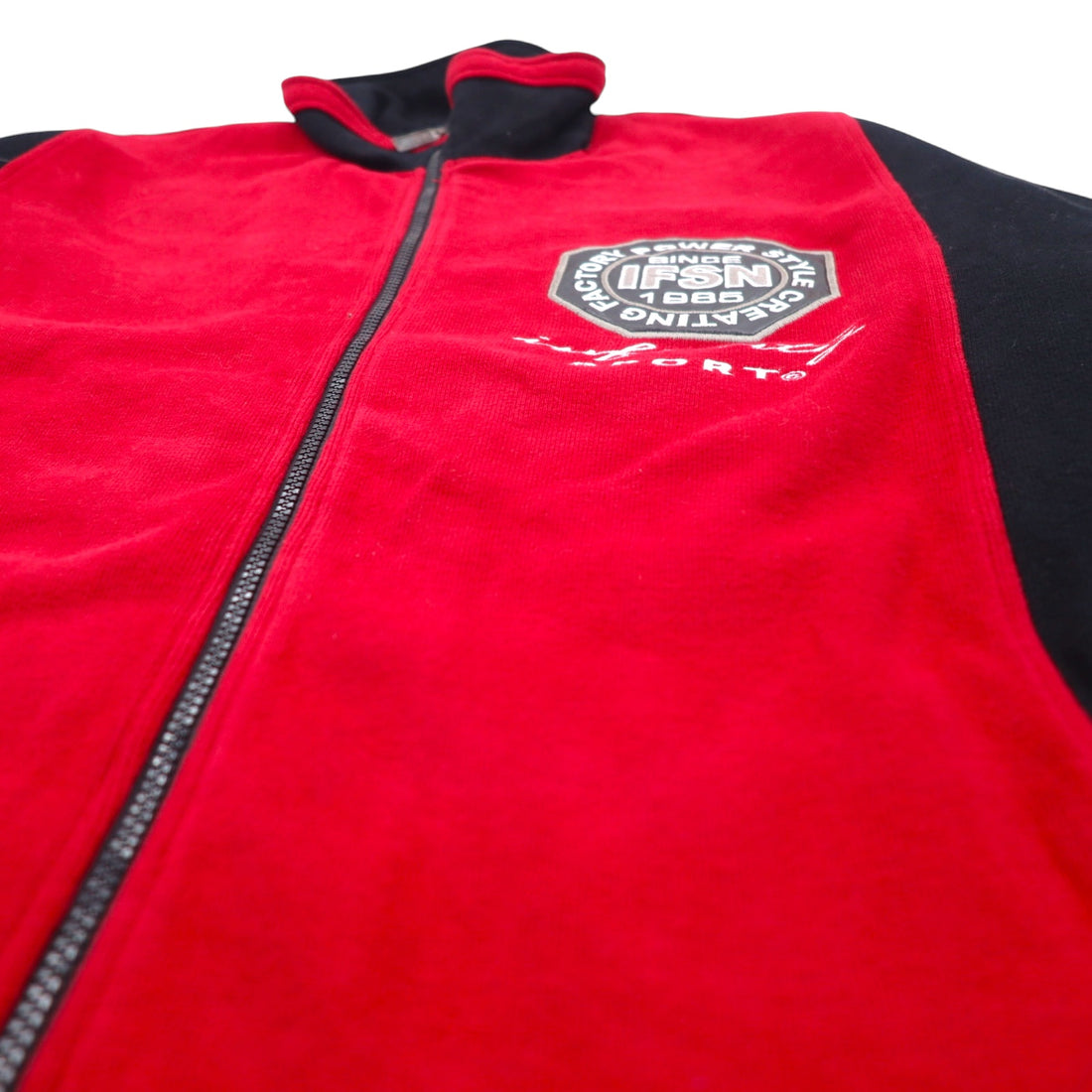 90s INFINITY SPORT Sweat Set Up Jersey FREE Red Cotton Drawcord