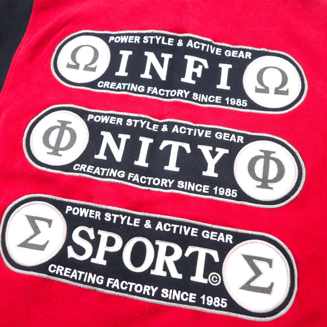 90s INFINITY SPORT Sweat Set Up Jersey FREE Red Cotton Drawcord